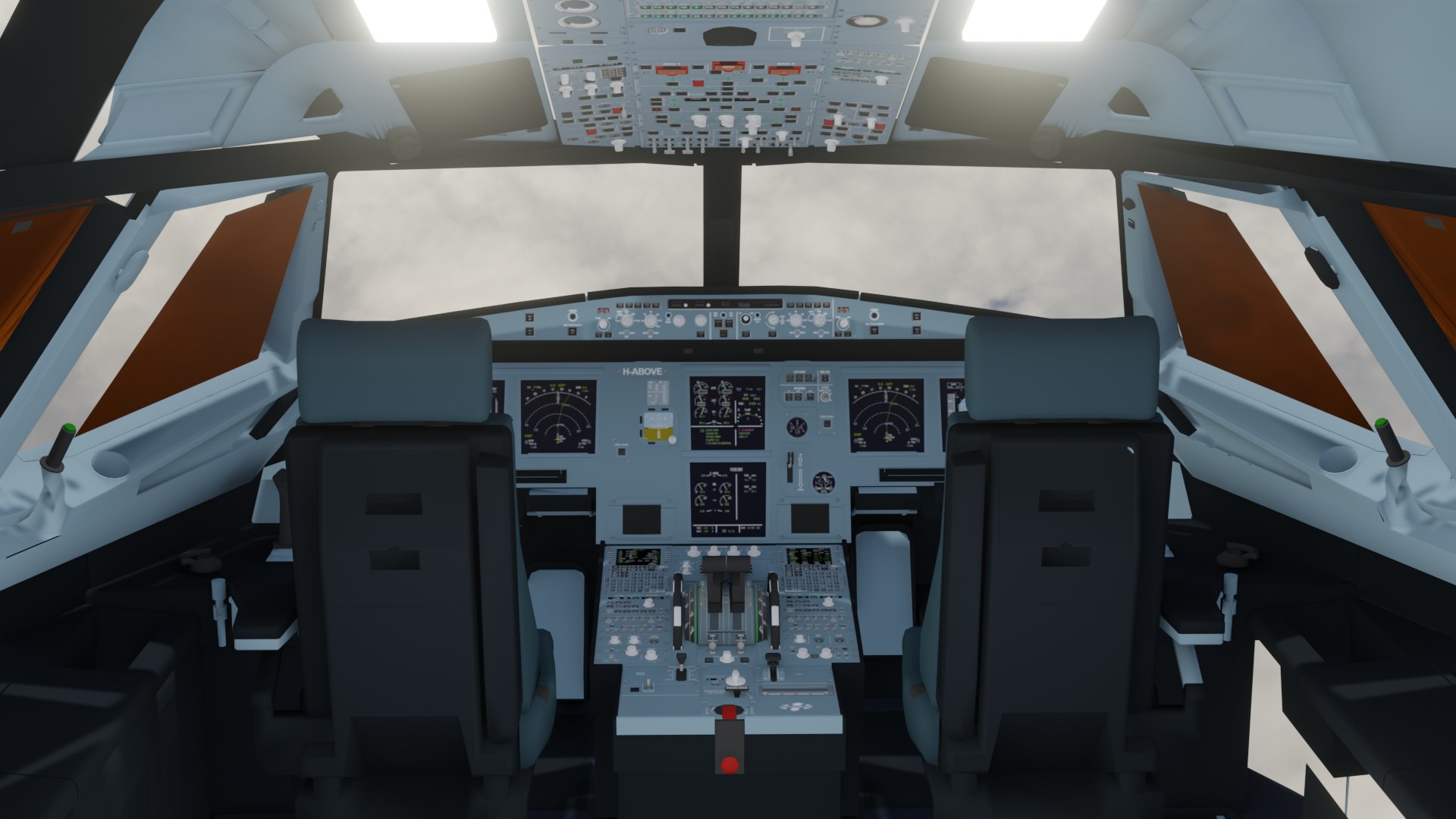 A320 Cabin Cockpit Model - TurboSquid 1579534