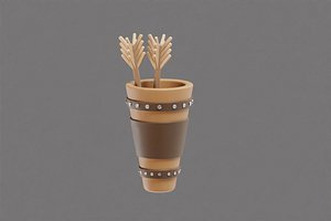 3D model Archery Bow and arrows