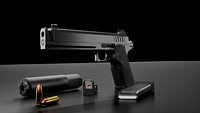 Pistol Low Poly-Game Ready