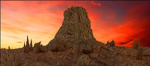 3D volcan volcano model
