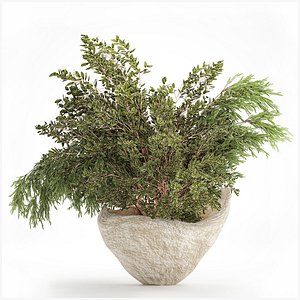 Realistic flower bouquet decor branches leaves vase 660