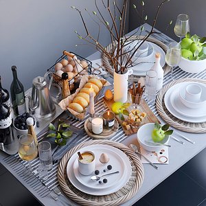 table setting 3D model
