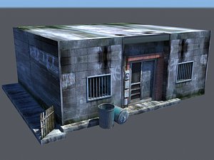 rundown building 3d model