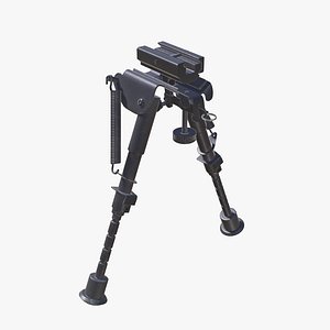 3D Tactical Rifle Bipods Low-poly model