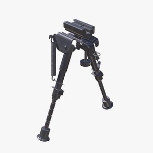 Tactical Rifle Bipods Low-poly