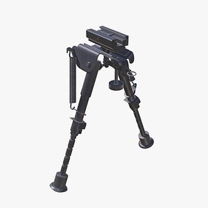 Tactical Rifle Bipods Low-poly