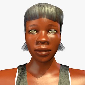 3d realistically female african jennifer