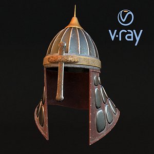 medieval helmet modeled 3D model
