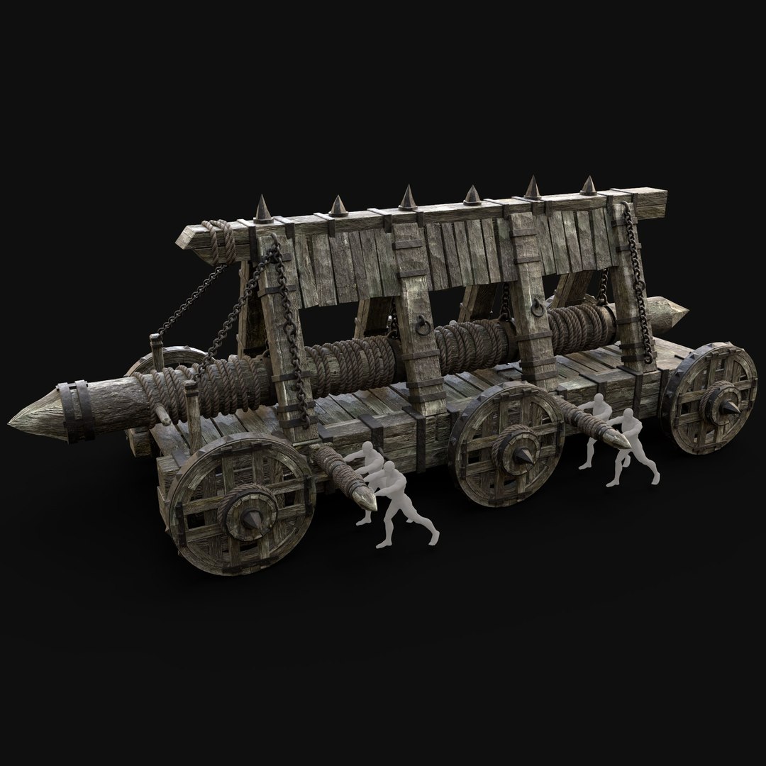 SIEGE ENGINE COLLECTION TREBUCHET BALISTA CATAPULT BATTERING RAM model https://p.turbosquid.com/ts-thumb/eb/DJSuRf/C4/ram_render2/jpg/1646241529/1920x1080/fit_q87/1b474850d5dd15ac5317da1e286d2355690b6b00/ram_render2.jpg