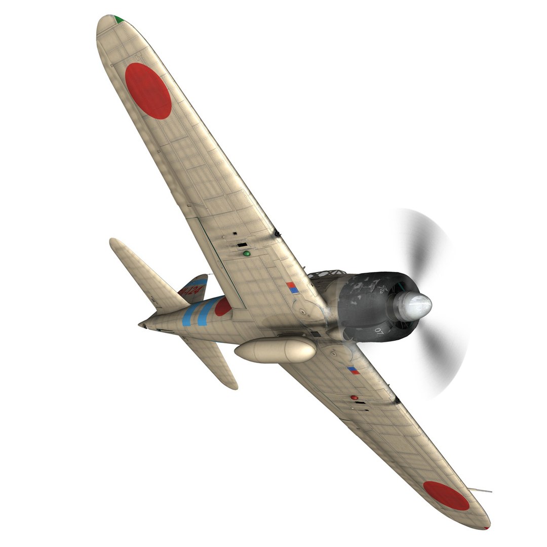 Mitsubishi A6m2 Zero Aircraft Carrier 3d Lwo