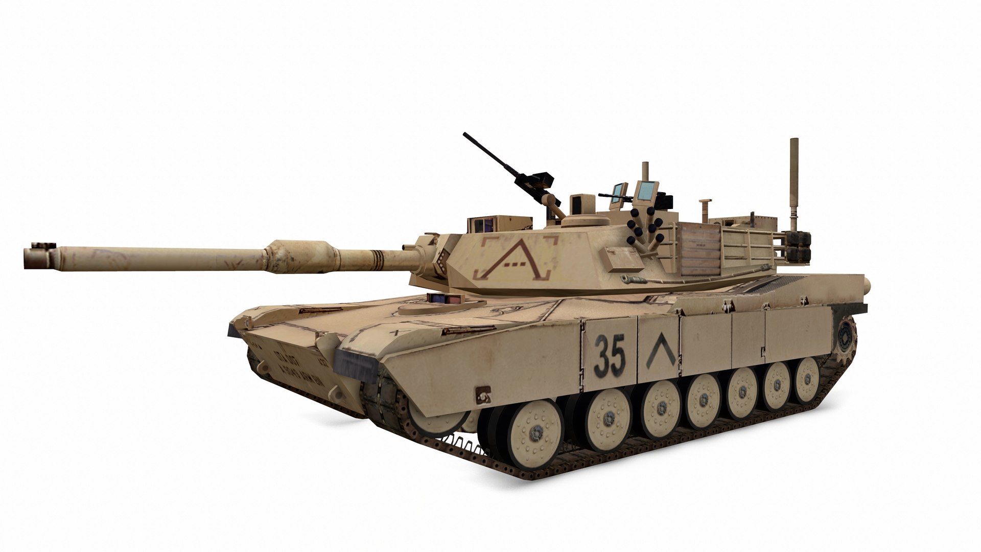 M1A1 Abrams MBT 3D Model - TurboSquid 1998907