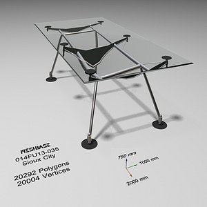 dining table glass - 3d max