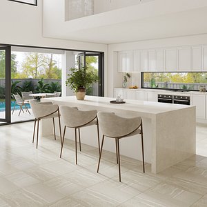 3D Modern Upholstered Bar Stools with Metal Legs Kitchen Counter Bar Chairs model