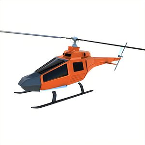 3D Futuristic helicopter concept model