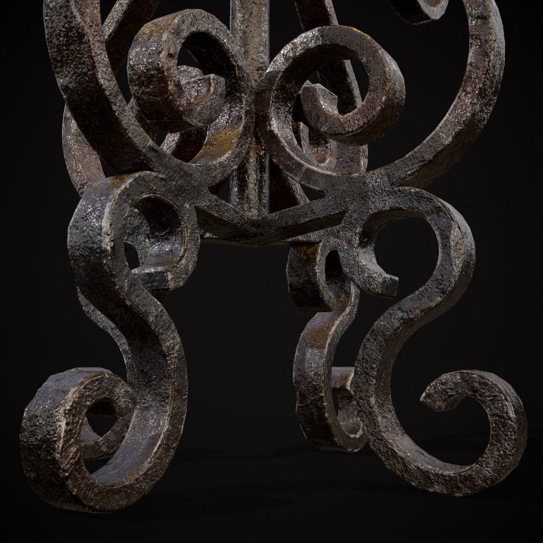 3d Classic Iron Candelabra Model - Turbosquid 2103849