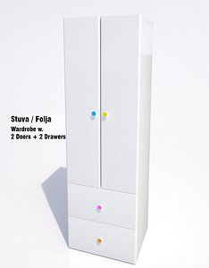 3d model ikea stuva folja wardrobe