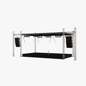square truss stage scene 3D model