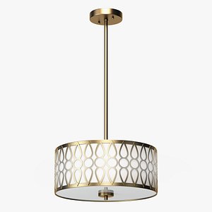 3D model Aaru Fabric Semi Flush Mount MK3P