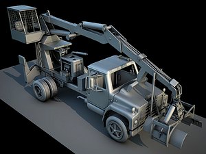 construction vehicle log lifter 3d model