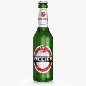 beck s beer bottle 3d obj