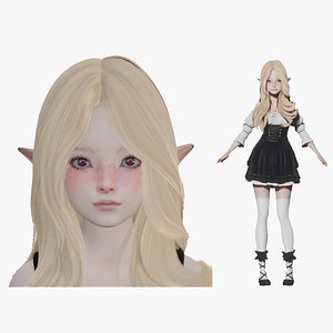 Elf - Realistic Female Character - Blender Eevee1