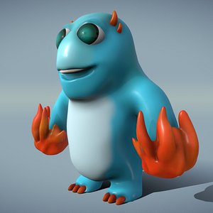 3D Cute Monster alien toy model