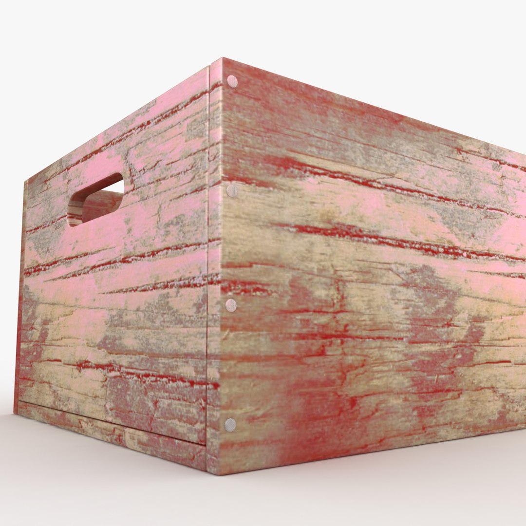 Realistic Wooden Box 03 Max