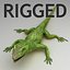 lizard green rigged obj