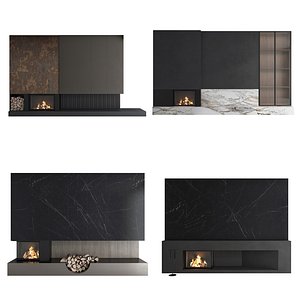 Modern Fireplace set 10