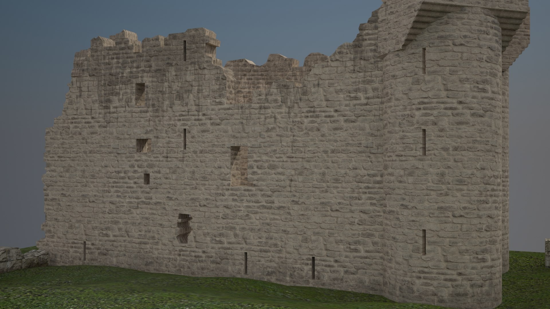 3D Realistic Monea Castle Architecture Model - TurboSquid 1272818