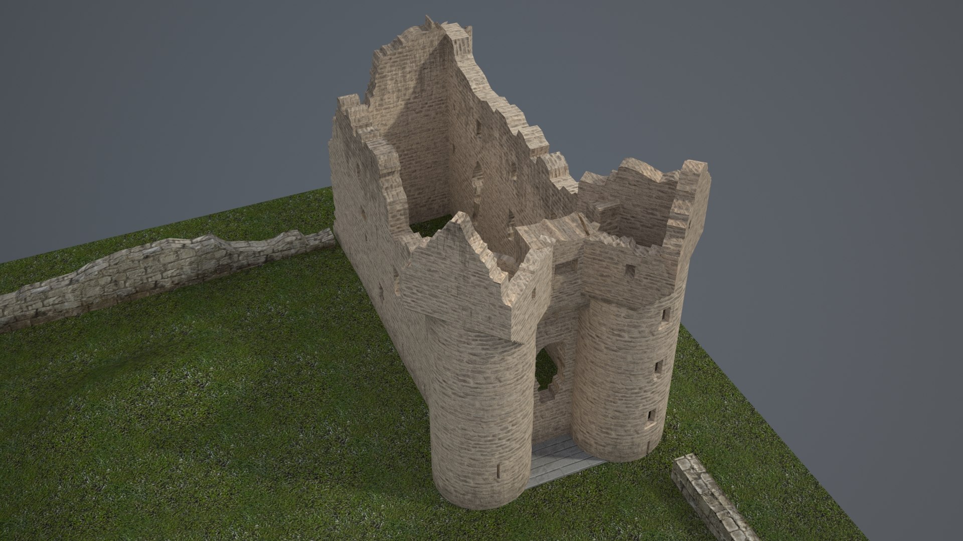 3D Realistic Monea Castle Architecture Model - TurboSquid 1272818