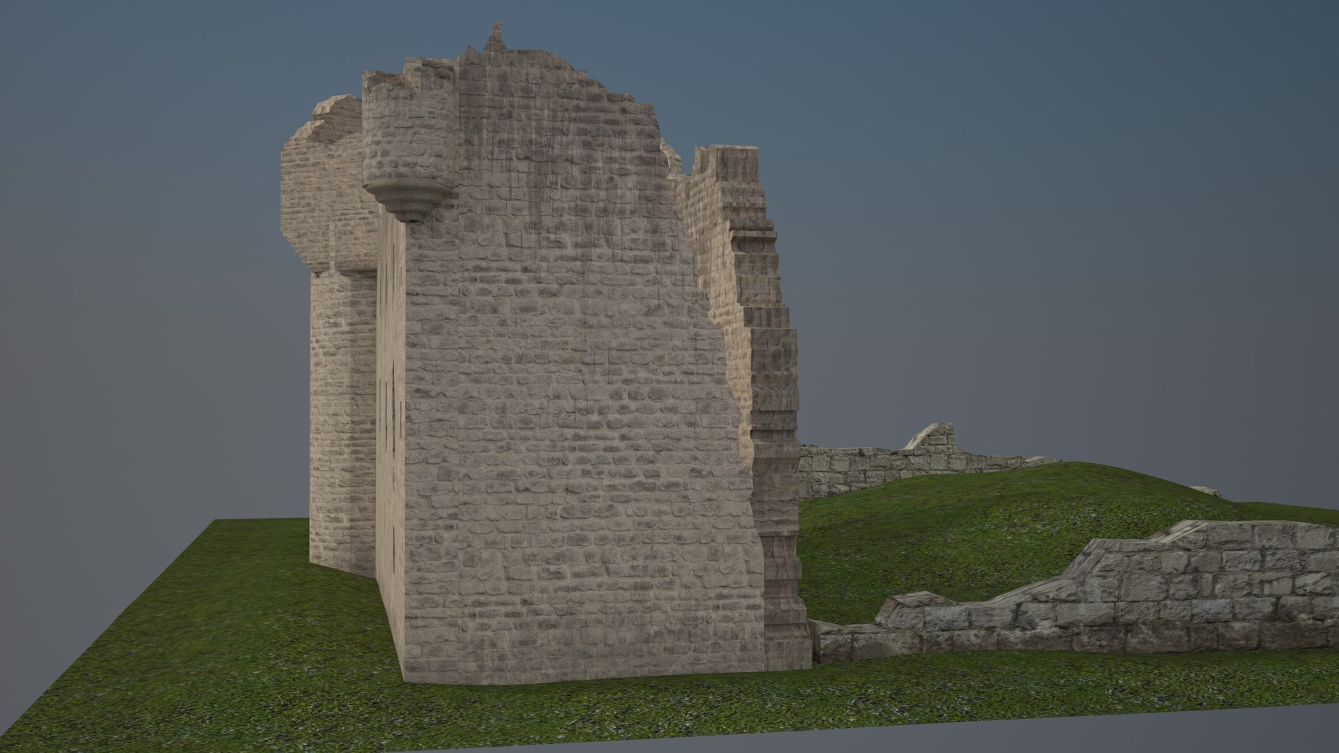 3D Realistic Monea Castle Architecture Model - TurboSquid 1272818