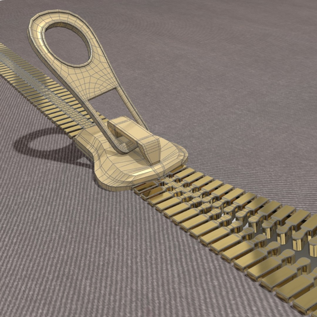 3dsmax Open Zipper