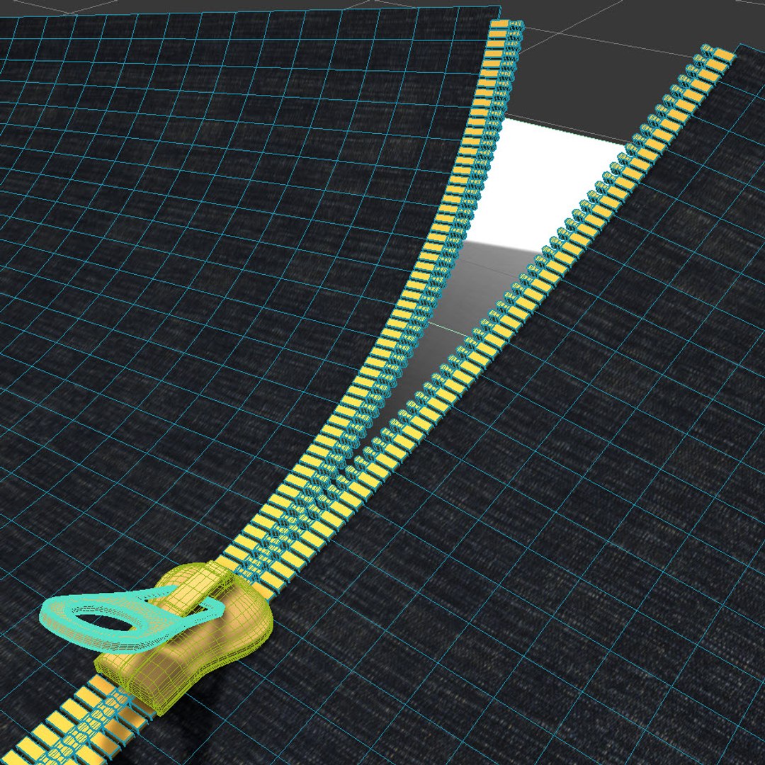 3dsmax Open Zipper