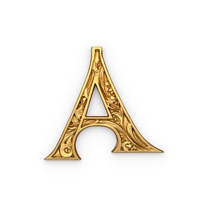 Alphabet Letter A Pendant 3D print model model