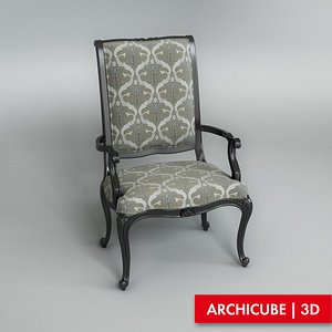 3d armchair chair