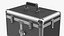 Yaheetech Aluminum Rolling Trolley Makeup Case Folded Black