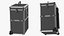 Yaheetech Aluminum Rolling Trolley Makeup Case Folded Black