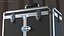Yaheetech Aluminum Rolling Trolley Makeup Case Folded Black