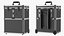 Yaheetech Aluminum Rolling Trolley Makeup Case Folded Black