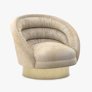 3D Vladimir Kagan Ellipse Lounge Chair model