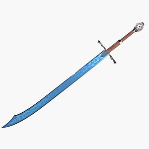 3D Saber Sword Fantasy Medieval Stylized PBR model