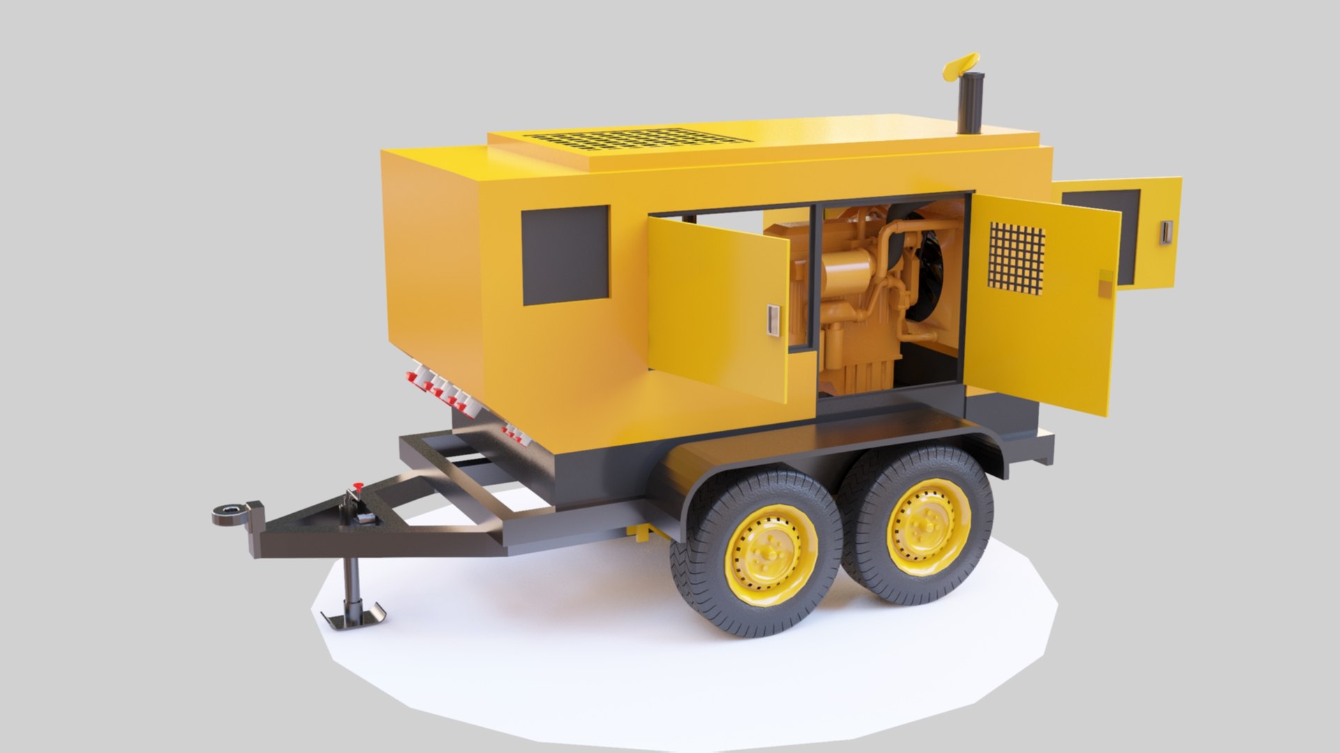 Low Poly Diesel Electric Generator 3D - TurboSquid 1960276