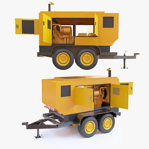 Low Poly Diesel Electric Generator 3D