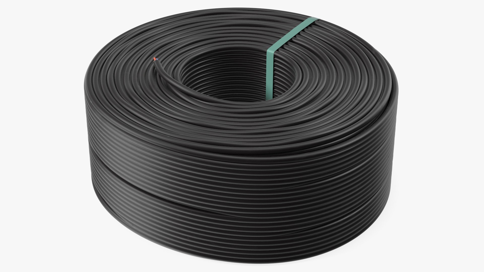 Coil Black Cable 3D model preview