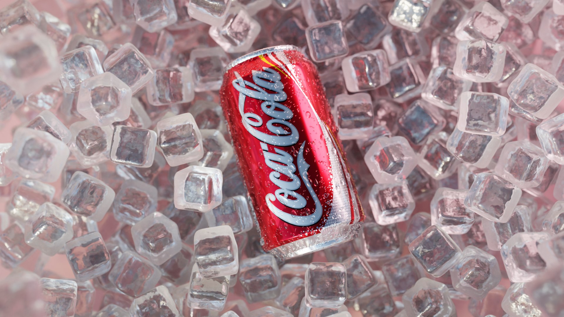 Coke Can With Condensation And Ice Cubes Model TurboSquid 2025909