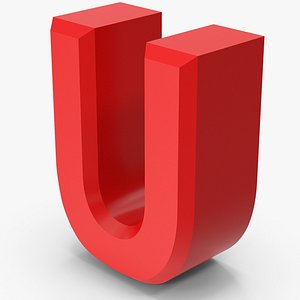 Letter U 3D model