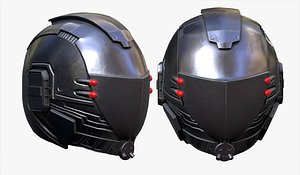 3D helmet sci fi model