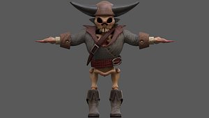 Skeleton Character - Low Poly 3D model