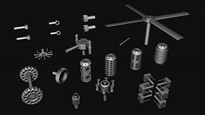 Mega Pack Hard Surface Kitbash R1 3D